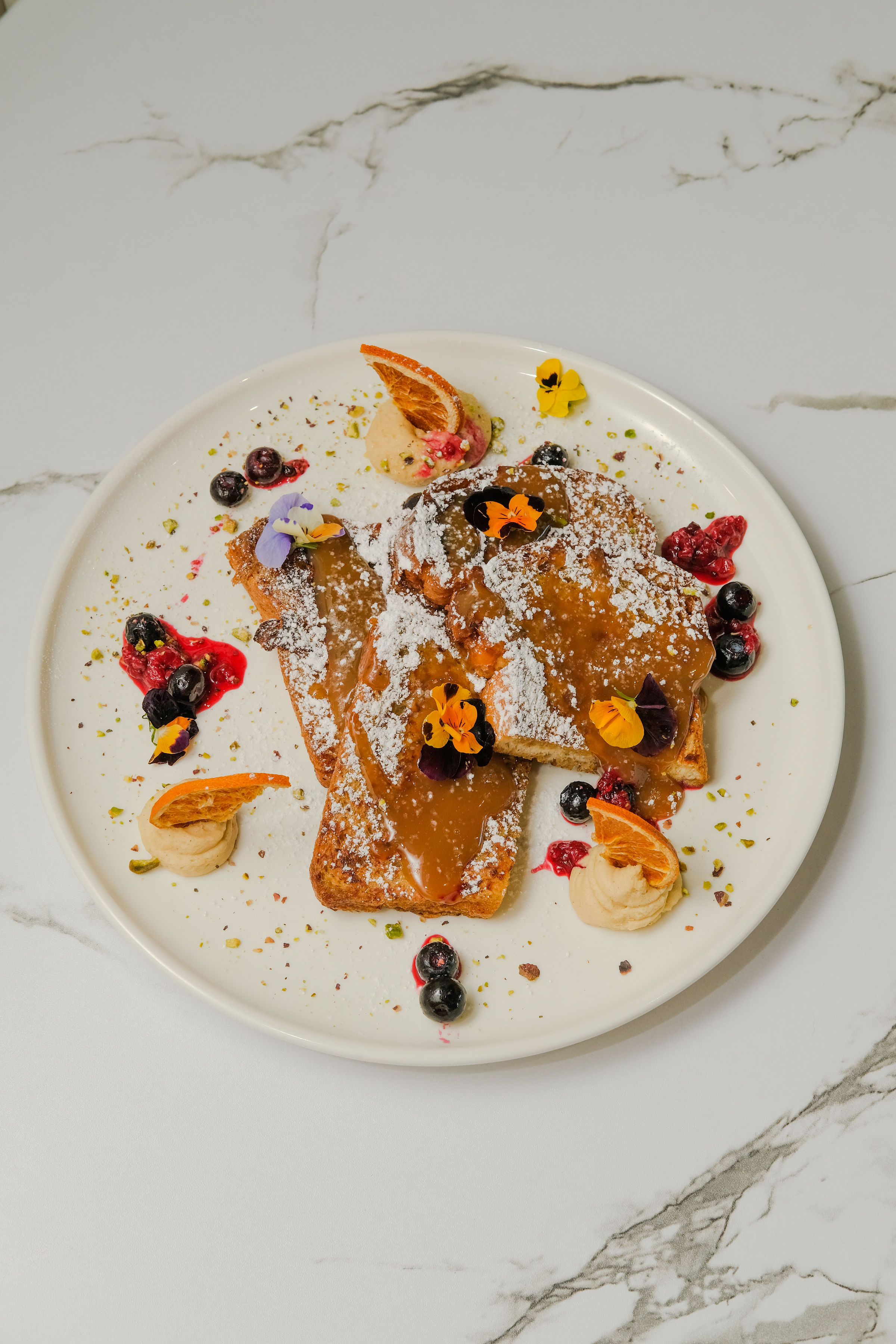 Granola bowl with fresh fruit and honey
